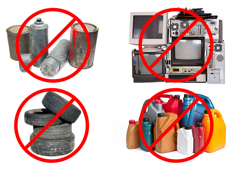 What You Cannot Put in a Dumpster